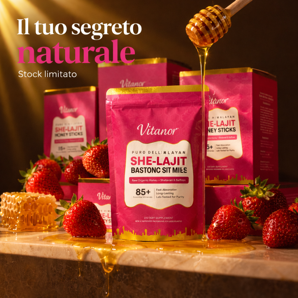 Vitanor™ She-Lajit — Il Bastoncino di Miele al Puro Shilajit Himalayano